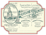 Carton publicitaire Lefèvre-Denise 1910.